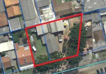 Terreno comercial à venda na rua cidade de maria helena, 452 e 438, cidade industrial, curitiba, 1198 m2 por r$ 1.235.000