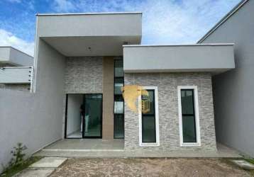 Casa com 3 dormitórios à venda por r$ 415.000 - precabura - eusébio/ce