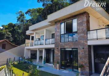 Casa com 3 dormitórios, 399 m² - venda por r$ 2.350.000,00 ou aluguel por r$ 12.700,00/mês - pimenteiras - teresópolis/rj