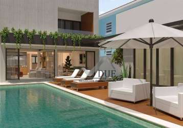 Casa com 4 suítes e piscina à venda, 350 m² por r$ 5.200.000 - embaré - santos/sp