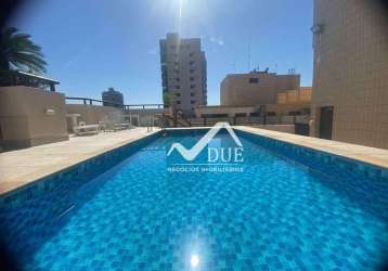 Apartamento de 2 dormitórios sendo 1 suite mais dependencia revertida, lazer com piscina,  à venda, 110 m² por r$ 699.000 - aparecida - santos/sp