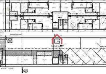 Apartamento com 2 dormitórios à venda, 43 m² por r$ 370.000,00 - utinga - santo andré/sp