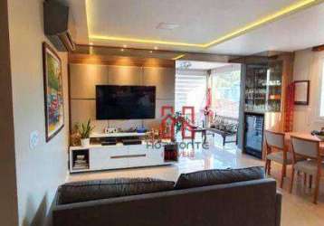 Apartamento com 3 dormitórios à venda, 100 m² por r$ 1.400.000,00 - jurerê - florianópolis/sc