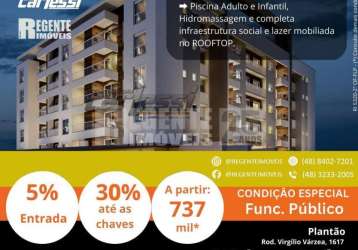 Apartamento com 2 quartos à venda no bairro saco grande em florianópolis