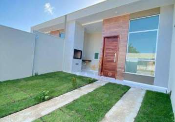 Casa com 3 dormitórios à venda, 85 m² por r$ 272.000,00 - vereda tropical - aquiraz/ce