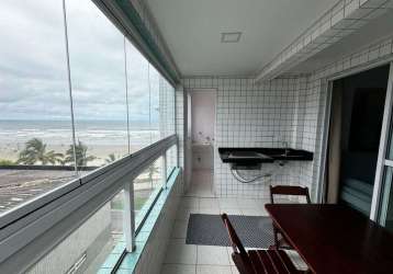 Apartamento mobilia e vista mar com 2 dormitórios à venda, 76 m² por r$ 525.000 - real - praia grande/sp