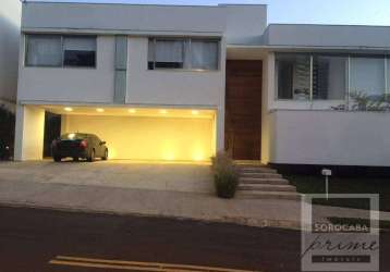 Sobrado com 4 dormitórios à venda, 520 m² por r$ 3.300.000,00 - condomínio village sunset - sorocaba/sp