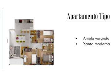 Apartamento à venda, 3 quartos, 1 suíte, 2 vagas, tirol - belo horizonte/mg
