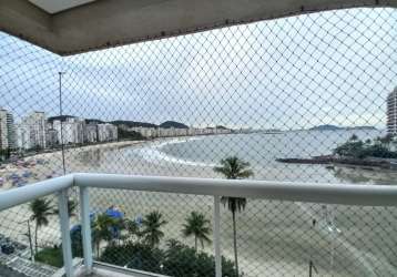 Lindo apartamento para locação anual de frente para o mar próximo à praia dos astúrias em guarujá