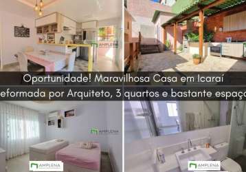 Maravilhosa casa em icaraí com belo projeto de arquitetura - 3 quartos - à venda - icaraí - niterói/rj