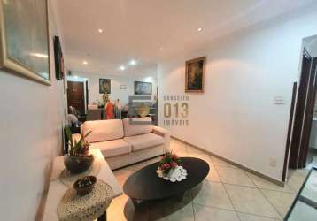 Apartamento com 3 quartos à venda na avenida senador pinheiro machado, 930, marapé, santos, 133 m2 por r$ 640.000