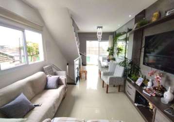 Casa sobreposta duplex com 2 dormitórios à venda, 135 m² por r$ 550.000 - vila santa rosa - guarujá/sp