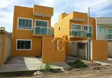 Casa duplex com 2 dormitórios à venda, 86 m² por r$ 270.000 - chácara mariléa - rio das ostras/rj