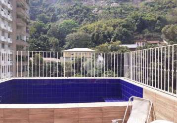 Cobertura com 5 dormitórios à venda, 293 m² por r$ 2.500.000,00 - laranjeiras - rio de janeiro/rj