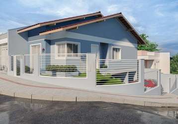 Casa com 2 dormitórios à venda, 54 m² por r$ 290.000 - vila nova - ascurra/sc