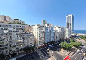 Excelente apartamento localizado em copacabana, 65m², sala confortável, sol da manhã, bem arejado, p