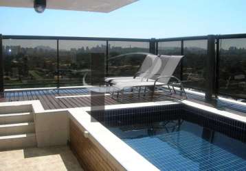 Cobertura 390 m2, piscina, sauna,  solarium, 03 suítes, 04 vagas, vista panorâmica!! à venda, butant