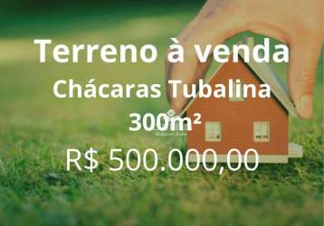 Terreno à venda, 300 m² por r$ 500.000,00 - chácaras tubalina - uberlândia/mg