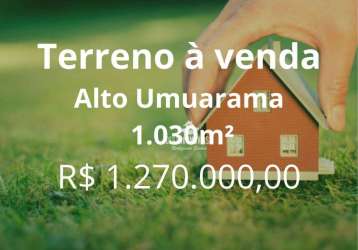 Terreno à venda, 1030 m² por r$ 1.270.000,00 - custódio pereira - uberlândia/mg