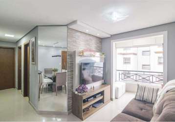Apartamento de 68 m², 3 dormitórios / 1 suíte, cozinha americana, 2 vagas de garagem, depósito privativo no sub solo, condomínio completo