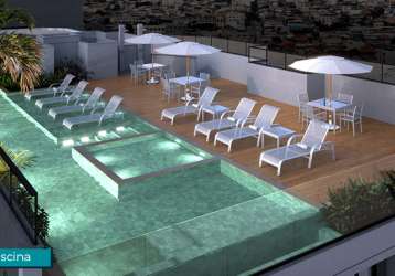 Cobertura duplex 93m² 2 quartos com varanda, condomínio fechado com piscina na cobertura em irajá