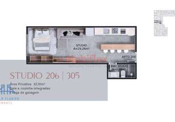 Studio à venda, 32 m² por r$ 399.000,00 - ribeirão da ilha - florianópolis/sc