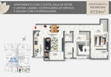 Apartamento com 2 dormitórios à venda, 71 m² por r$ 786.000,00 - cachoeira do bom jesus - florianópolis/sc