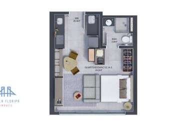 Studio com 1 dormitório à venda, 31 m² por r$ 580.000,00 - estreito - florianópolis/sc
