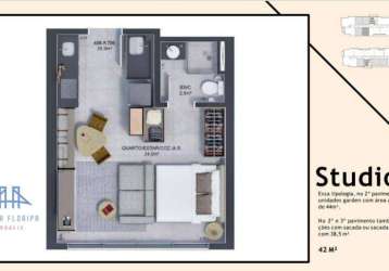 Studio com 1 dormitório à venda, 31 m² por r$ 600.000,00 - estreito - florianópolis/sc
