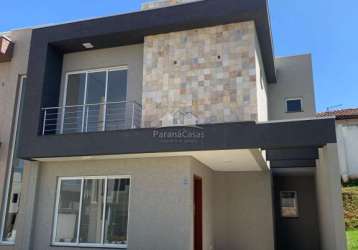 Casa em condomínio fechado com 3 quartos à venda na rua ângelo tozim, 230, campo de santana, curitiba, 122 m2 por r$ 670.000