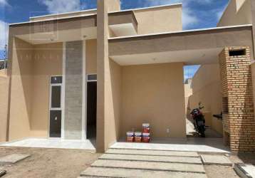 Bela casa plana à venda no loteamento cidade verde - messejana - 3 suítes