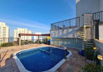 Cobertura com 3 dormitórios à venda, 210 m² por r$ 1.700.000,00 - praia pitangueiras - guarujá/sp