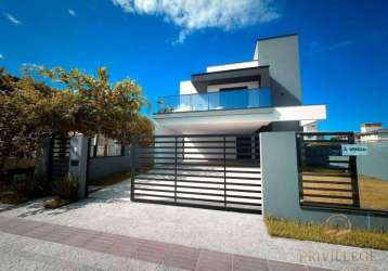 Casa com 3 dormitórios à venda, 214 m² por r$ 2.890.000 - praia de palmas - governador celso ramos/sc