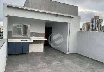 Cobertura com 2 dormitórios para alugar, 97 m² por r$ 2.680,00/mês - vila guarani - mauá/sp