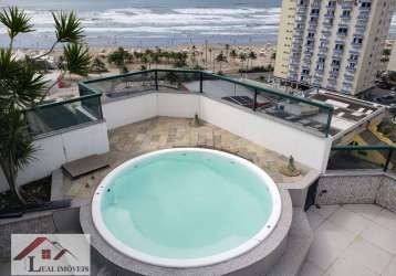 Cobertura com 3 dormitórios à venda, 370 m² por r$ 2.550.000,00 - ocian - praia grande/sp