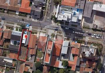 Terreno à venda na rua vital brasil, 159, portão, curitiba por r$ 1.060.000