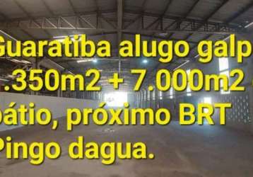 Barracão / galpão / depósito com 2 salas para alugar na av don joão vi, guaratiba, rio de janeiro por r$ 27.500