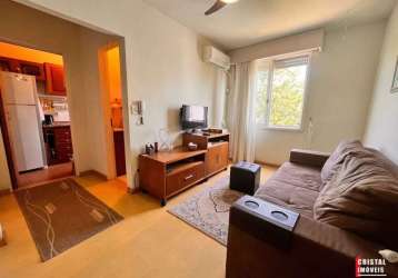 Apartamento 1 dormitório mobiliado para venda no bairro cavalhada - cv6502