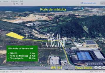 Terreno à venda, 31083 m² por r$ 9.200.000,00 - nova brasilia - imbituba/sc