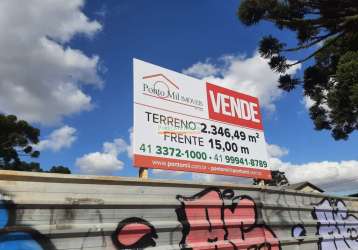 Terreno comercial à venda na avenida vereador toaldo túlio, 3523, são braz, curitiba, 2346 m2 por r$ 2.980.000