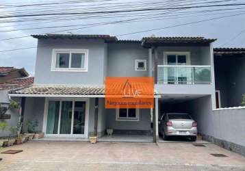 Live vende - casa com 4 dormitórios à venda, 220 m² por r$ 990.000 - várzea das moças - niterói/rj