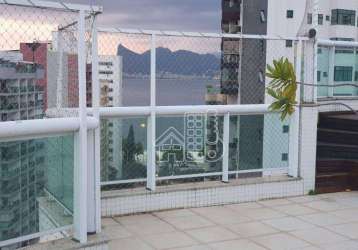 Cobertura com 3 dormitórios à venda, 250 m² por r$ 2.700.000,00 - icaraí - niterói/rj