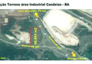 Terreno à venda, 55831 m² por r$ 8.000.000,00 - distrito industrial - candeias/ba