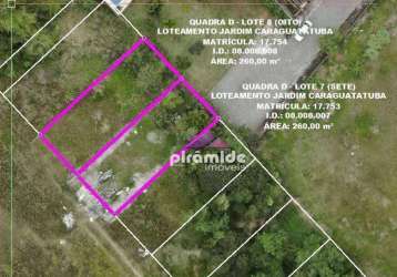 Terreno à venda, 260 m² por r$ 350.000,00 - massaguaçu - caraguatatuba/sp