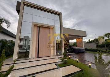 Casa alto padrão com 3 suítes, 345 m² - caribe residence &amp; resort - palmas/to