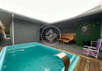Casa gemidana mobiliada com piscina no bairro fundos em biguaçu codigo: 57718