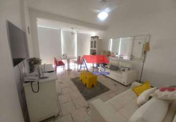 Apartamento com 2 dormitórios à venda, 82 m² por r$ 499.000 - gonzaga - santos/sp porteira fechada vista mar