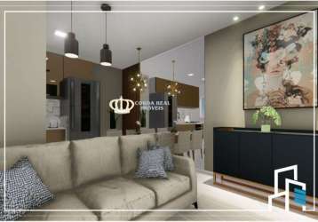 Apartamentos de 50m² com 2 dormitorios, varanda e vaga no carrão!