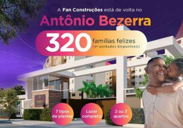 Apartamentos novos no bairro antônio bezerra em fortaleza- ce - 45 m2 com 3 quartos