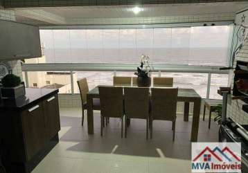 Apartamento com 4 dormitórios à venda, 197 m² por r$ 1.100.000,00 - aviação - praia grande/sp